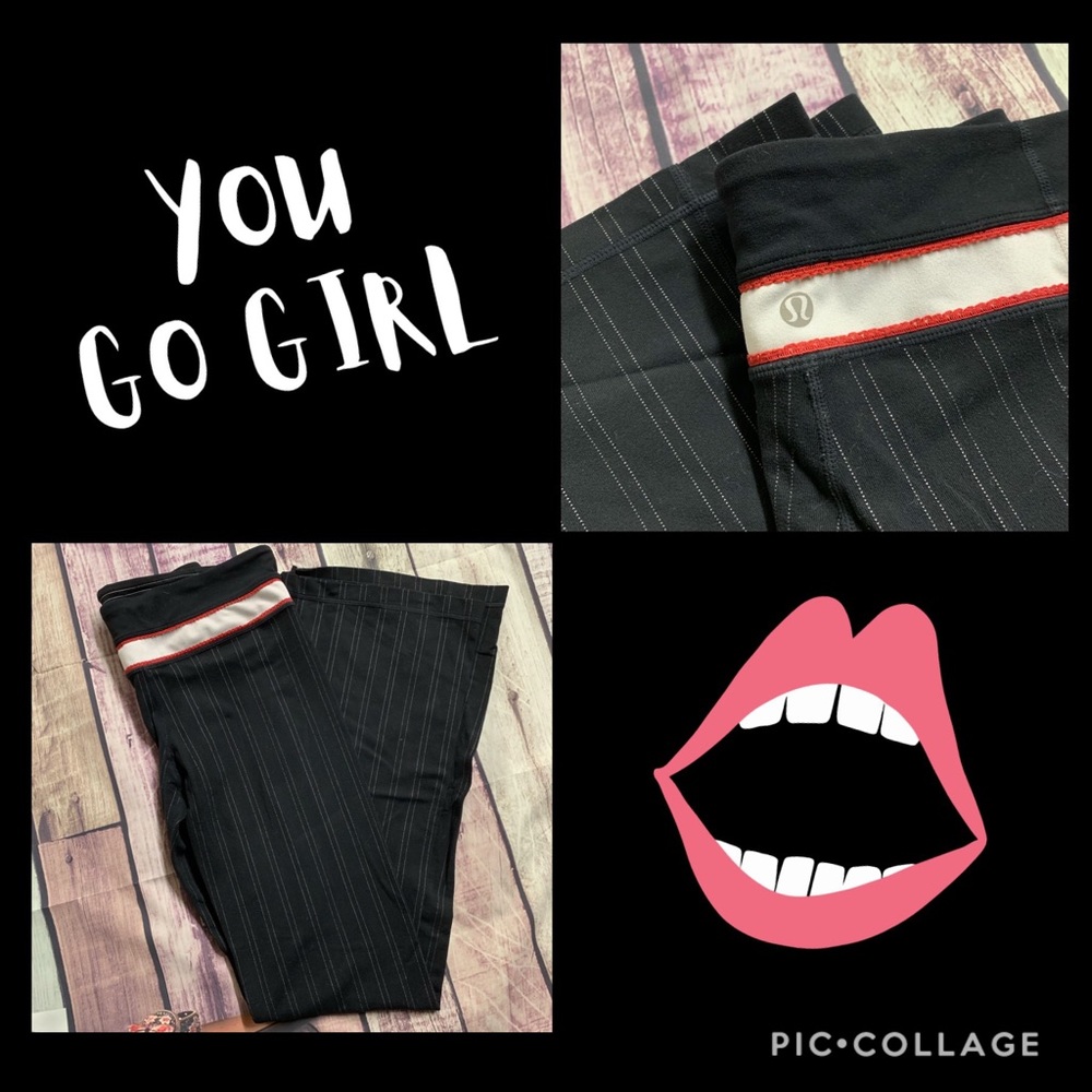 Lululemon Athletica pinstripe grove pants-